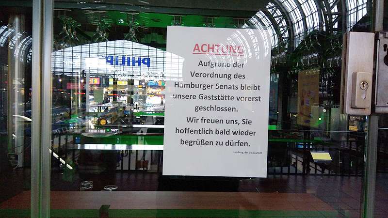 Kneipen und Restaurants geschlossen wegen Corona Lockdown